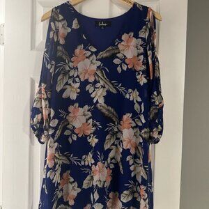 Lulu's Floral Navy Dress